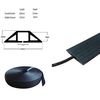 Rubber Light Duty Cable Protector Floor Rubber Road Hump 1 Channel Event Cable Ramp Protector Cable Cover - Sanmen Aroad Traffic Facility Factory - China