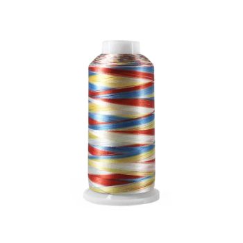 120d 2 100 Rayon Viscose Yarn Rainbowthread Multi Color Embroidery Machine Thread - Suzhou Hanyun New Material Technology Co., Ltd. - China