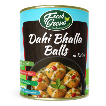 Freshgrove Dahi Bhalla 800 g Usage Ready To Serve Shelf Life 24 Months Texture Deliciously Soft Flavor Flavorful Spiced Yogurt - Freshgrove Agro Private Limited - India