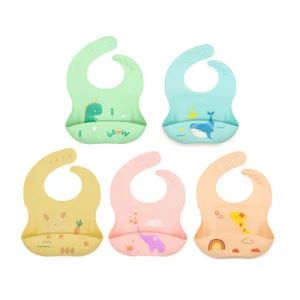 Silicone Baby Bibs Waterproof 100% Food-Grade Material Baby Bibs Silicone Costummade - Shenzhen Color Life Lighting Co., Ltd - China