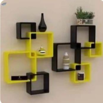 Wooden Intersecting Wall Shelves, A -  Arc International  - India