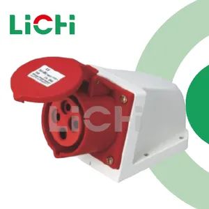 Wall Mount Socket 32A 3 Pin Double Female Socket Conductor Brass Trademark LiChi Paradigm OEM/ODM Material ABS PA66 Delivery - Wenzhou Lichi Electric Co., Ltd - China