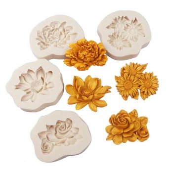Daisy Flower Rose Resin Silicone Mold Cupcake Cookie Fondant Tools Cake Decorating Mold - Tianjin Huayu Technology & Trade Co., Ltd - China