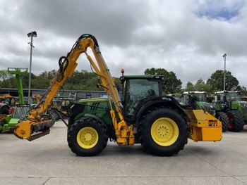 John Deere 6195R C/W Herder Mounted Hedge Trimmer (ST26503) - EcoRoma GmbH - Germany