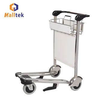 Hot Sale Three Rubber Wheel Stainless Steel Airport Luggage Trolley - Suzhou Malltek Supply China Co., Ltd. - China