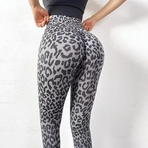 Wholesales Custom Womens Tights Leggings Leopard Sublimation Printed Push up Sport Fitness Pants Gym Polyester Leggings - Xiamen Taotianyuan Technology Co., Ltd. - China