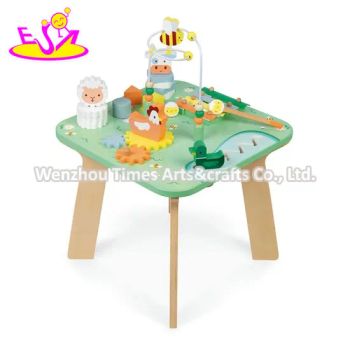 Popular Multifunctional Early Learning Toy Wooden Activity Table for Kids W12D482 - WENZHOU TIMES ARTS&CRAFTS CO., LTD. - China
