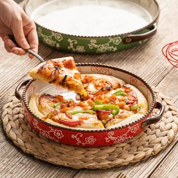Microwave Safe Ceramic Dishes Plates Ceramic Tableware Bakeware Dinnerware Pizza Dinner Plates - GENOL CERAMICS CO.,LTD - China
