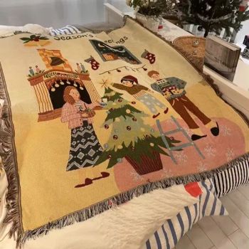 Hot Selling Tapestry Wall Hanging Decoration Tapestry Chic Christmas Decoration Tapestry - Tongxiang Roya Textile Co., Ltd. - China