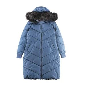 Stockpapa Ladies Fur Hoodie Longline Coats Apparel Stock Age Adults Qty 2000 PCS Style Leisure Season Winter Color 2 - Fujian Stockpapa Import & Export Co., Ltd. - China