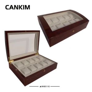 New Design Luxury Box Watch Watches Storage Box Wood Box for Gift Box with PVC Window Watch Box - Guangzhou Cankim Co., Ltd - China