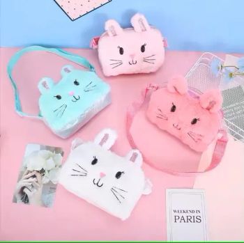 Cartoon Rabbit Plush Messenger Bag Children Princess Kid Shoulder Soft Plush Bag - Yiwu Lenora Trading Co., Ltd. - China