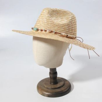 Women Beach Hat Custom Shell British Top Jazz Wheat Panama Straw Hats - Skylark Network Co., Ltd. - China