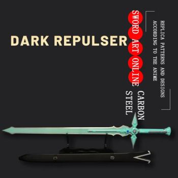 Anime Sword Art Online Dark Repulser Manganese Steel 44.88inch 0.9kg 114cm OB001A Unisex - Longquan Qisen Bamboo and Wood Crafts Co., Ltd - China