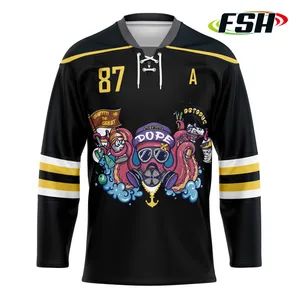Custom Apparel Lace Sublimation Printing Cheap Team Ice Hockey Clothing Jersey - Dongguan Fshsportswear Co., Ltd. - China