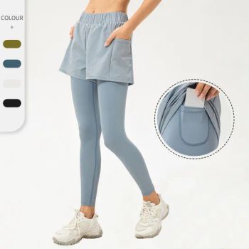 OEM/ODM Yoga Pants Tennis Badminton Ball Sports Clothing Manufacturer, Womens Elastic Running Workout 2 in 1 Athletic Shorts with Built in Leggings and Pockets - DONGGUAN TIANCHEN GARMENT TECHNOLOGY CO., LTD. - China