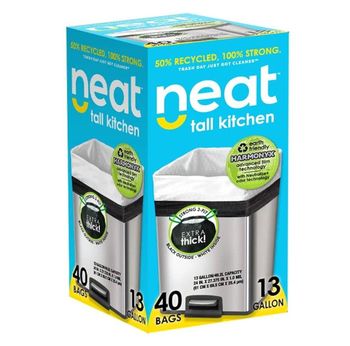 Neat 13 Gallon Kitchen Trash Bags Strong Drawstring Tall Garbage Bags for Household Use from N.G westen holding B.V Neat 13 Gallon Kitchen Trash Bags Strong Drawstring Tall Garbage Bags for Household Use - N.G westen holding B.V - Netherlands