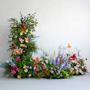 Monet Garden Spring Colorful Artificial Flowers Wedding Arch Size Big Style Modern Craft Hand Made Packing Carton Box Technique - Henan Changyimei Wedding Supplies Manufacturing Co., Ltd. - China