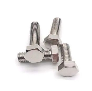 Pure Nickel Hex Head Bolt DIN 933 Corrosion Resistant Nickel Fastener for Chemical Industry M2-M24 - Shaanxi Mingsheng Guangpu Metal Materials Co., Ltd. - China