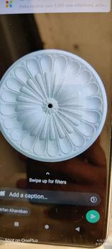 Plaster Of Paris Ceiling Rose Shape Round Finish Plain Diameter 500 mm Material Plaster Of - Naz Enterprises - India