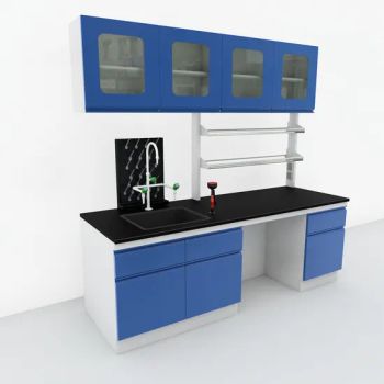 Lab Tables Bench for Central Workstations with Reagent Shelves Floor Mounted Construction - Guangzhou Max Laboratory Equipment Co., Ltd. - China