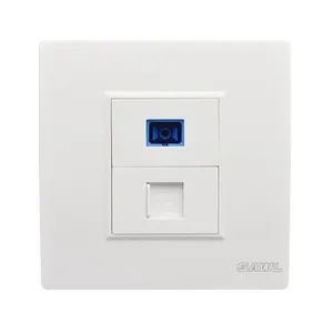 Wall Mount 86 Type Single Dual Port Network Face Plate Cat5e CAT6 RJ45 Face Plate - Hangzhou Risingsun Cable Co., Ltd. - China