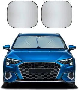 Foldable Steering Wheel Sun Shield Windsheild Sunshade Color Black Origin China Model NO. H01300 Trademark Autoall HS Code - Shanghai Huaqi Industrial Co., Ltd. - China