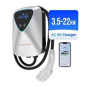 Portable Solar EV Car Charger 7kw 11kw 22kw AC Electric Car Charger Station Wholesale Price - SunEvo Solar Co., Ltd. - China