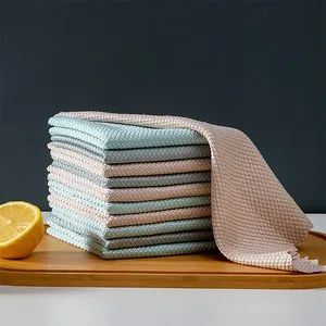 Lint Free Dry Microfiber Glass Polishing Cleaning Cloths for Wine Glass and Window Car Mirrors - Wuxi Wonderful Import & Export Co., Ltd. - China