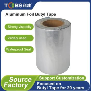Aluminum Foil Butyl Tape That Sticks and Seals Like No Other Width 50mm Thickness 1mm Trademark TOBS Color Black/White HS Code - Kejian Polymer Material(Shanghai) Co., Ltd. - China