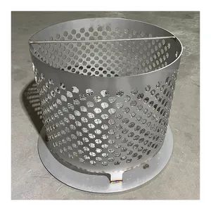 Custom BBQ Basket Perforated Sheet Metal Laser Cutting Stainless Steel Fabrication - Guangzhou Lanxinwang Technology Co., Ltd. - China