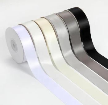 Black Satin Ribbon 1" Satin Ribbon Gift Wrap Ribbon White Ribbon for Gift Wrapping Wedding Invitations Birthday Party Decoration Flower Bouquets DIY Crafts - Ningbo Lemo Textile Co., Ltd. - China