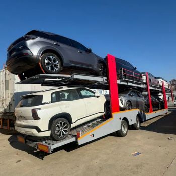 3-Axles Double Deck Steel Auto Car Carrier Semi-Trailer for 6 Cars 8 Cars 10 Cars Transport Truck Trailers - Shandong Fuyuan Special Purpose Vehicle Manufacturing Co., Ltd. - China