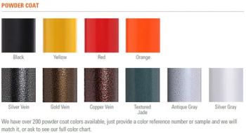 Post Colors & Finish Options - Powder Coat - PRM Industrial Global Co., Limited - China