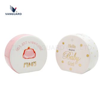 High Quality Round Coin Box Custom Ceramic Money Box Shape Round Origin China Style Cartoon Age All People Material - Zibo Vanguard Co.,Ltd - China