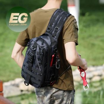 SA81 Convertible Sling Backpack Waist Travel Chest Sport Men Outdoor Tactical Crossbody Other Waterproof Fish Tackle Custom Fishing Bag - Guangzhou Evergreen Leather Goods Co., Ltd. - China