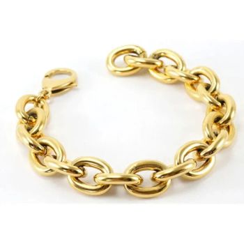 Fashion Jewelry 18K Gold Stainless Chain Necklace Jewelry Hip Hop Colar Cuban Gold Plated Chain Bracelet for Women Men - Dongguan Hongsheng Craft Gifts Co., Ltd. - China
