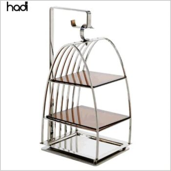 Modern 3-Tier Buffet Display Stand Guangzhou Hadi Restaurant Hotel Supplies Catering Bird Cage Dessert Stand for Afternoon Tea - GUANGZHOU HADI CATERING WARE CO., LTD - China