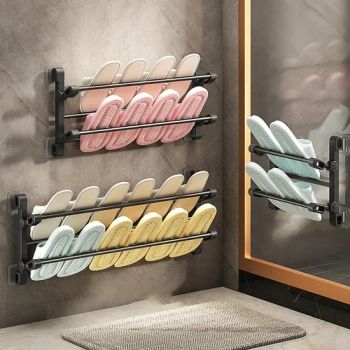 Small Adjustable Wrought Iron Space Saving Wall-Mounted Shoe Storage Organizer Rack Folded Shoe Racks - Qingyuan Xingxiang Hardware Products Co., Ltd - China