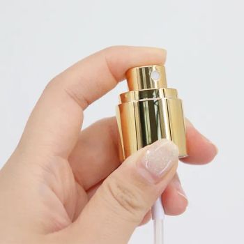 Cosmetic Packaging Bottle DIN 20mm Spray Cap Pump Head Skin Care Lotion Dispenser Golden Pump Mist Spray Cap Neck Size 20mm - Shijiazhuang Su Kai Import and Export Trade Co., Ltd. - China