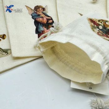 Promotional Bags Canvas Shopping Bag Carry Bag for Scarf Packing Drawstring Bag - Xiajin County Xiuzhen crafts factory - China