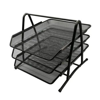 Office Foldable 3 Tiers Mesh Magazine Paper Documents File Tray - Ningbo Emda Import and Export Co., Ltd. - China