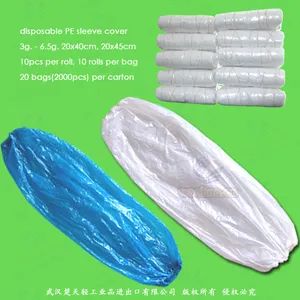 Disposable PE Oversleeves Trademark WOOHOO Model NO. WH - SLV HS Code 3926209000 Origin Hubei, China Material PE, - Hubei-Wuhan Woohoo Import & Export Co., Ltd. - China
