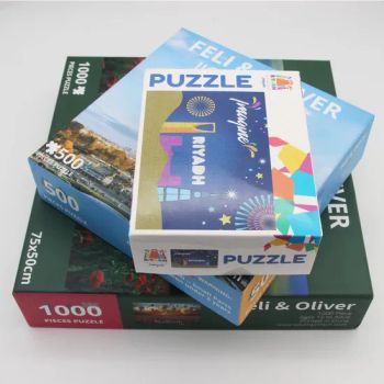Toy Educational Customized Advertising Logo Printed Toys Custom Kids Jigsaw Games Paper Craft DIY Puzzle Paper Puzzle Jigsaw - Hunan Igor Crafts Co., Ltd. - China