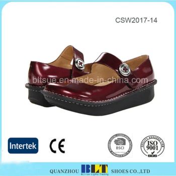 Top Quality Leather Slip on Alegria Clogs Shoes for Women MOQ 50 Toe Round Ship by Sea Trademark BLT Insole Leather Origin Quanzhou - QUANZHOU JINJIANG NEW BLT SHOES CO.,LTD - China