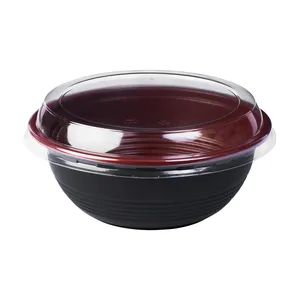 Wholesale Black Red Disposable Plastic PP Japanese Bowl with Lid - Dongguan Sunyo Plastic Co., Ltd. - China