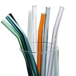 Bar Accessories Reusable Glass Drinking Straws Eco Friendly Straw for Beverages Milk Tea Juices - Nanan Unicome Gift Co., Ltd - China
