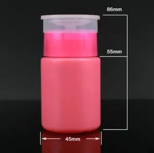 Plastic HDPE or Pet Texture 100ml Makeup Remover Bottle Cosmetic Packaging Nail Polish Removing Liquid Press Pumping Bottle - Jinhua Allies Import and Export Co., Ltd. - China