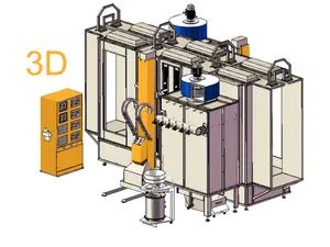 Industry Powder Coating Booth Powder Coating Equipment Voltage 380v Certifications Ce, Iso Warranty Period 12 Moths Filter Material - Hangzhou Feifu Import and Export Co., Ltd. - China