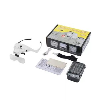 No. 9892b2c LED Headband Magnifier Magnifying Glasses with Interchangeable Lens - Dongguan Nisheng Beauty Equipment Co., Ltd. - China